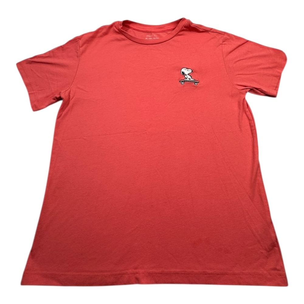 Peanuts‎ Snoopy Skateboard Graphic T Shirt Coral XL Youth 14